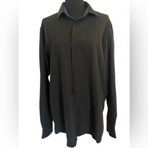 Nine West Men’s Black Slim Fit Dress Shirt 32/33